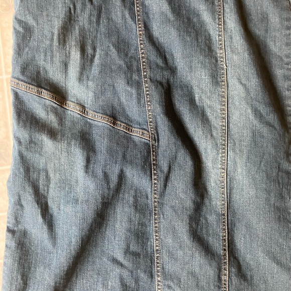 Zara denim midi maxi dress 3/4 sleeve Back Zip Stretch 7227/283 - Picture 5 of 11